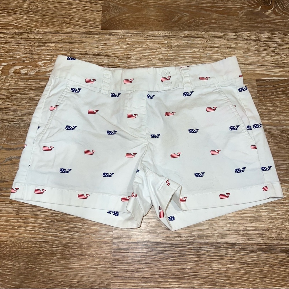 Vineyard Vines American Flag Whale shorts